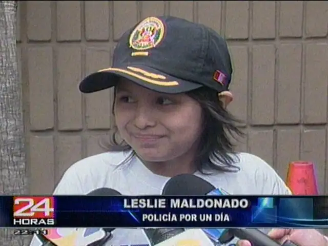 Niña que lucha contra la leucemia cumplió el sueño de ser policía por un día