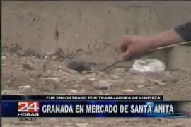 Granada de guerra fue encontrada en las inmediaciones del Mercado Mayorista de Santa Anita