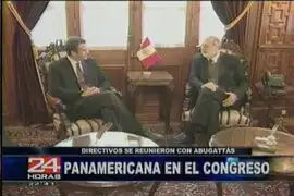 Directivos de Panamericana Televisión se reunieron con el presidente del Congreso Daniel Abugattás
