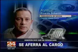 Presidente de Devida Ricardo Soberón indicó en una radio local que no renunciará a su cargo