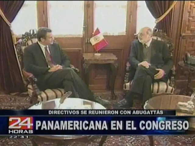 Directivos de Panamericana Televisión se reunieron con el presidente del Congreso Daniel Abugattás