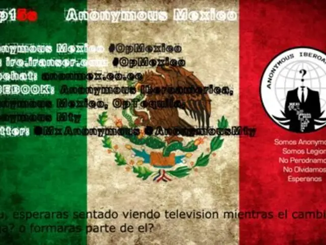 Anonymous atacó sitios web del gobierno mexicano
