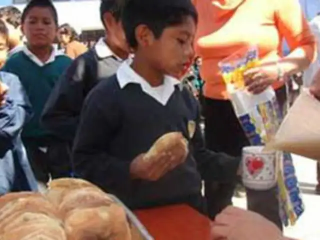 Más de 3 millones de escolares se beneficiarán con desayunos escolares
