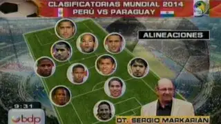 Estos serían los titulares de Markarián para el partido Perú-Paraguay