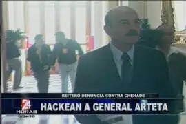 Ex general Guillermo Arteta denuncia haber sido hackeado