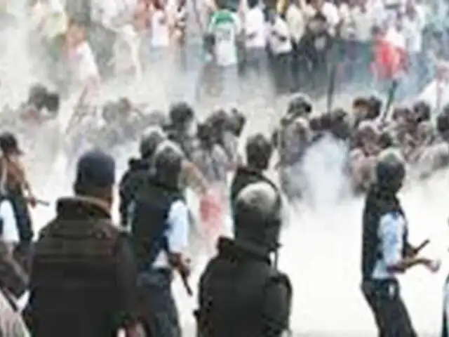 Enfrentamiento entre Mineros de Shougang y la policía en Ica 