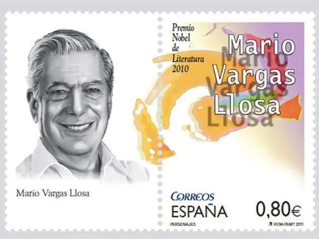 Presentan en España sello postal del Nóbel Mario Vargas Llosa