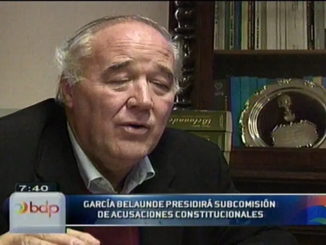 García Belaunde será el presidente de la subcomisión de acusaciones constitucionales 