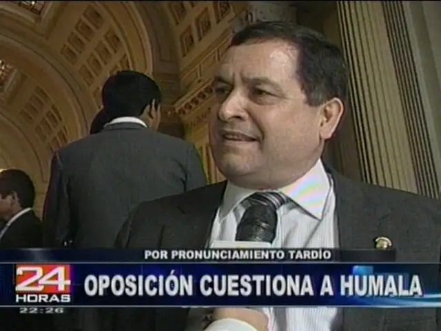 Tardía reacción del presidente Humala ante el caso Chehade causó criticas en el Congreso