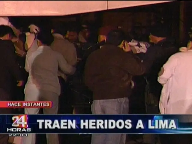 Policías heridos en Juliaca fueron trasladados a Lima