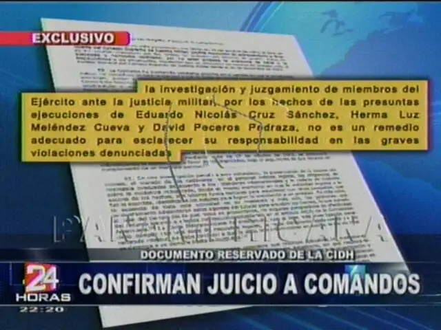 Corte IDH estudiará de nuevo caso de comandos Chavín de Huántar