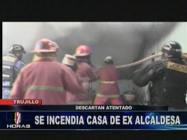 Incendio en casa de ex alcaldesa de Trujillo fue sofocado a tiempo por los bomberos