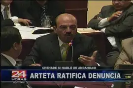 Ex general Arteta no permitirá que Chehade lo sindique como “mentiroso”  