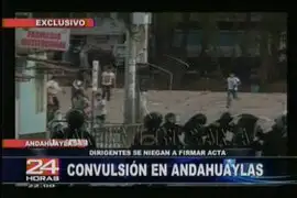 No hay acuerdo entre autoridades de Andahuaylas y el Ejecutivo por conflicto minero   