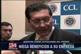 Titular del MTC Carlos Paredes desmintió denuncias que lo vinculan al Pronaa