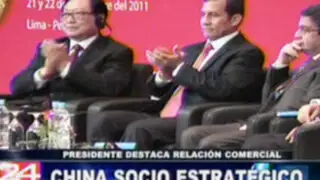 Presidente Ollanta Humala destaca relación comercial entre China y el Perú