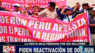 Trabajadores y pobladores de La Oroya piden reactivación de Doe Run
