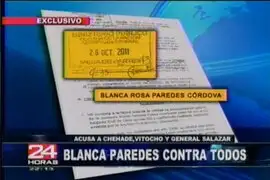 Blanca Paredes sigue arremetiendo contra su hermano y políticos en denuncia judicial 