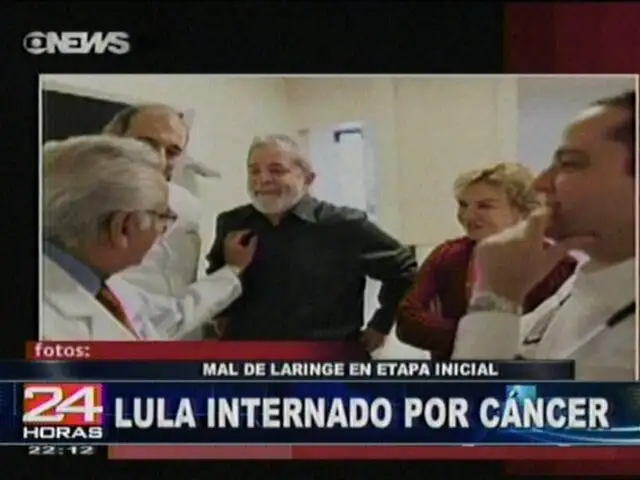 Ex presidente Lula internado por cáncer de laringe
