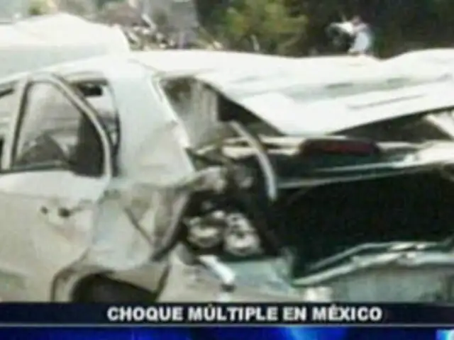 Choque múltiple en autopista de México deja un muerto y varios heridos