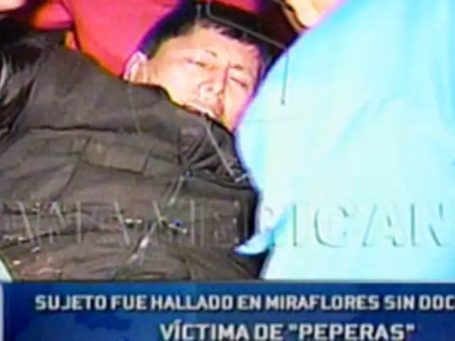 Una víctima más de las “peperas” fue hallado en Miraflores 