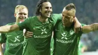 Werder Bremen derrotó 4 -1 al Wolsburgo por la Bundesliga con gol de Pizarro