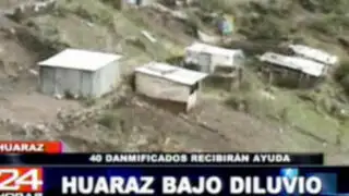Huaraz: Lluvias torrenciales han dejado 40 familias damnificadas