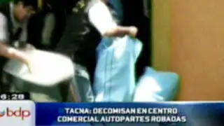 Tacna: policía decomisa autopartes robados en galería 