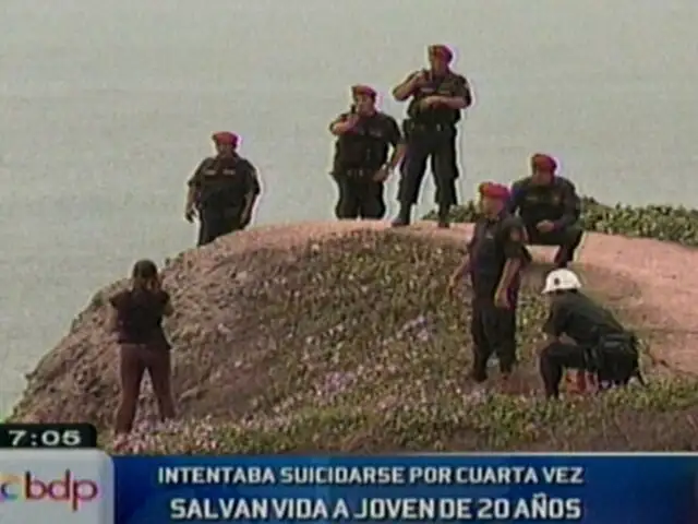 Miraflores: Joven intenta suicidarse en la Costa Verde