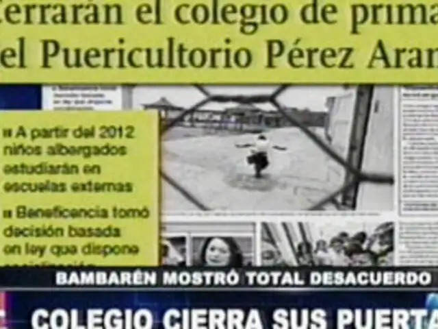 Total rechazo por cierre de colegio en Puericultorio Pérez Araníbar