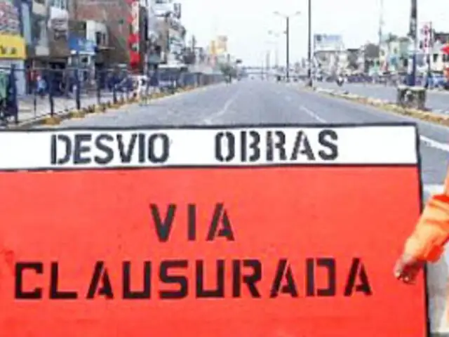 Parte de la Carretera Central estará cerrada 8 meses por obras de construcción 