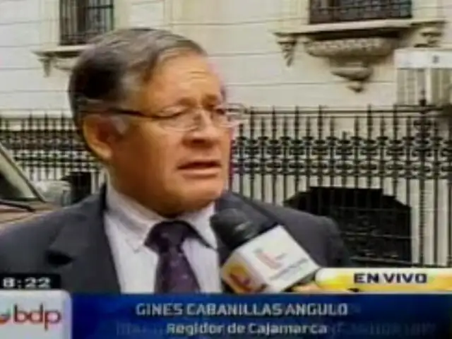 Autoridades de Cajamarca llegan a la PCM para reunirse con premier Valdés
