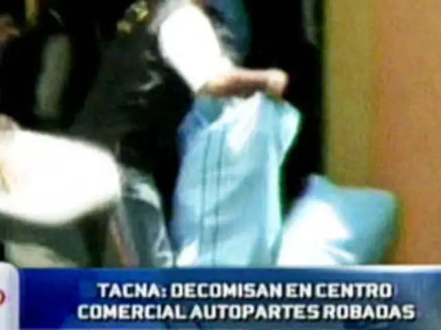Tacna: policía decomisa autopartes robados en galería 