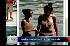 Anahí de Cárdenas es fotografiada haciendo ‘topless’ en una playa española