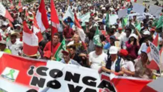 Cajamarca protesta contra la minería en su aniversario 158  
