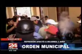 Ex obreros ediles protestan al interior de la Municipalidad de Chiclayo 