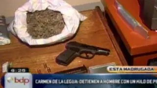 Policía detiene a hombre con más de un kilo de PBC en Carmen de La Legua