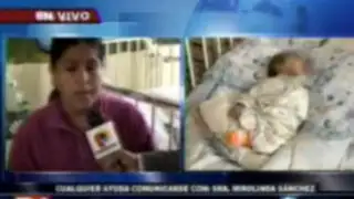 Madre clama ayuda para operar a bebé que se tragó una pila de reloj