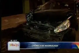 Conductores huyen tras chocar sus vehículos en distintos distritos de Lima