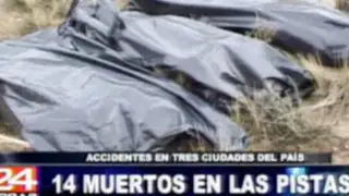 Trágica racha de accidentes en las carreteras deja 14 muertos