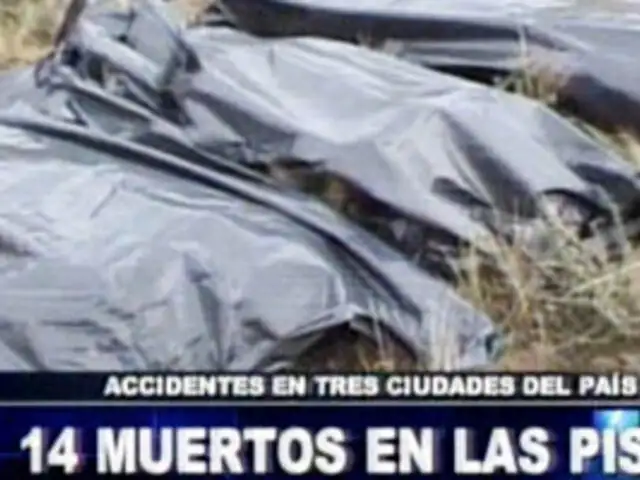 Trágica racha de accidentes en las carreteras deja 14 muertos