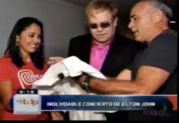 Nadine Heredia recibió a sir Elton John minutos antes de concierto en Lima