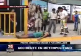 Bus del Metropolitano arrolló a hombre de 50 años en Barranco