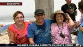 Presidente Ollanta Humala llegó trotando hasta la playa La Herradura