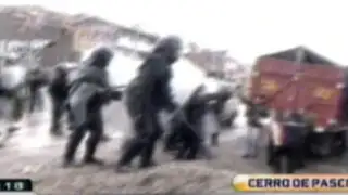 Cerro de Pasco: transportistas se enfrentan a policías exigiendo anulación de papeletas