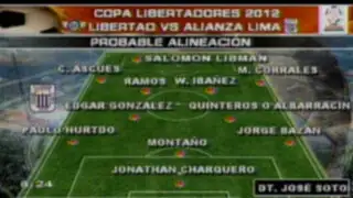 Copa Libertadores: vea las formaciones de Alianza Lima y Juan Aurich en su debut