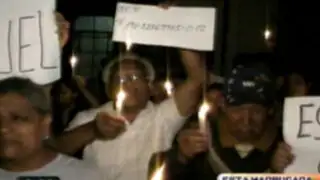 Familiares de joven atropellado por bus de Orión realizan vigilia exigiendo justicia