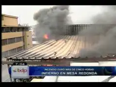Bomberos aún apagan lenguas de fuego en edificios de Mesa Redonda