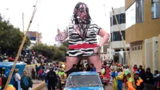 Muñeco gigante de Rosario Ponce fue la sensación del Carnaval de Juliaca