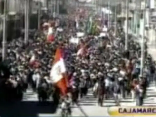 Cajamarca: pobladores inician "Marcha por el Agua" en rechazo a Conga